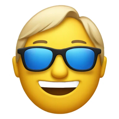 Smirk emoji with glasses sticker