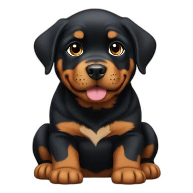 Rottweiler puppie sticker