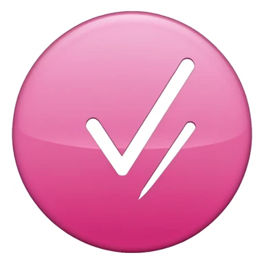 checkmark symbol in a circle in pink color that would reflect that a task has been done sticker