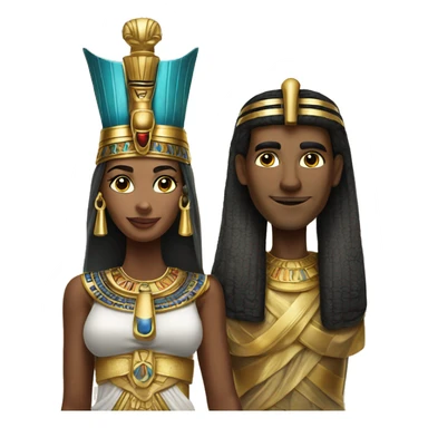 egyptian queen with austrian king sticker