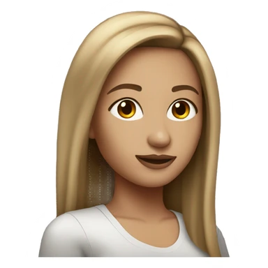 light brunette nightclub girl straight hair sticker