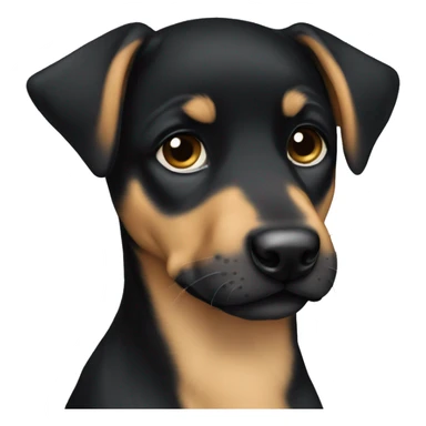 Kelpie black and tan puppy sad sticker