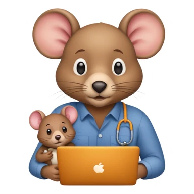 mouse and bear working on a startup sticker