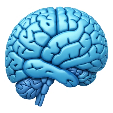 A hologram of a human brain sticker