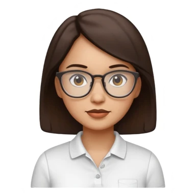 architect woman light skinned dark brown hair in WHITE POLO sticker