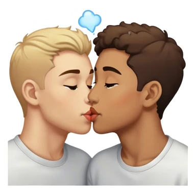 Dos muchachos besándose  sticker