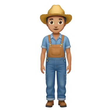 High resolution of  full body farmer sticker