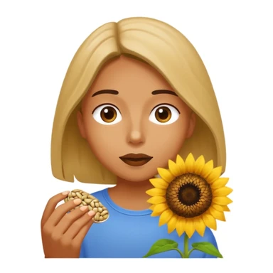 someone eating sunflower seeds  sticker