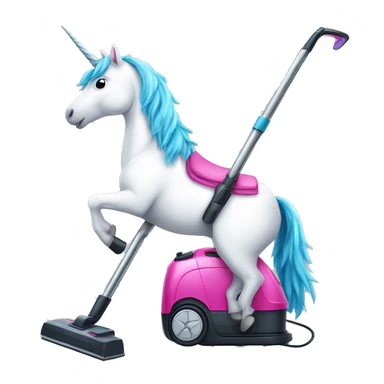 Unicorn on a hoover sticker