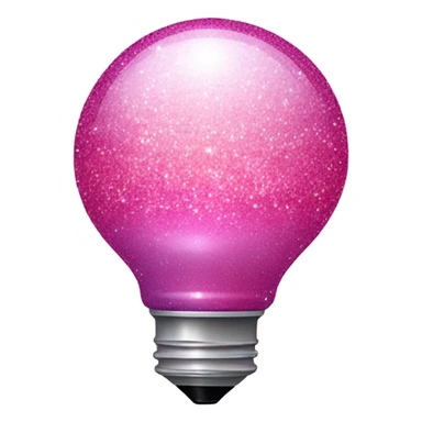 Pink ombre light bulb with glitter sticker