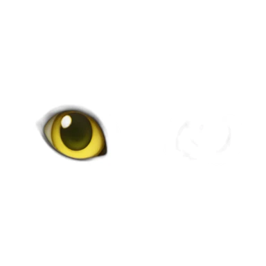 yellow, grey, and white fat female cat green eyes sticker