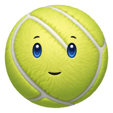 full blue tennis ball sticker