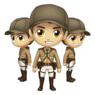 Scout regiment attack on titan sticker