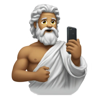 Zeus holding a smartphone sticker
