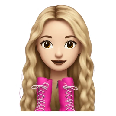 sabrina carpenter's bright pink knee high boots sticker