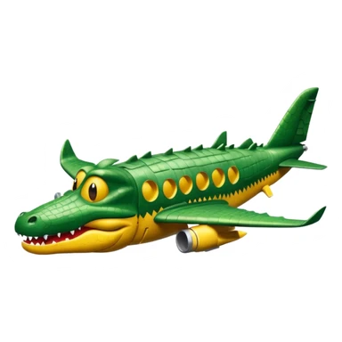 Avión con cara de cocodrilo  sticker