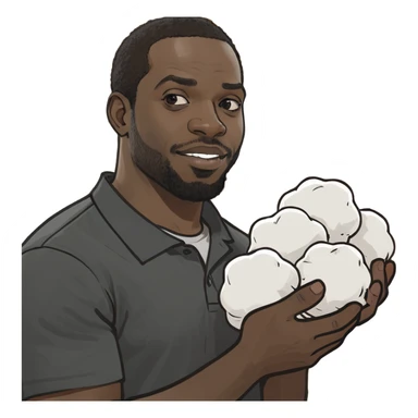 Black slave holding cotton  sticker