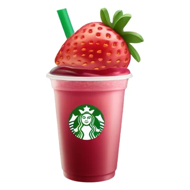 starbucks strawberry açaí refresher not in a frappuccino cup sticker