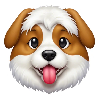Dog with stain in the tongue sticker