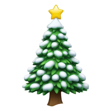 christmas tree with snow sticker