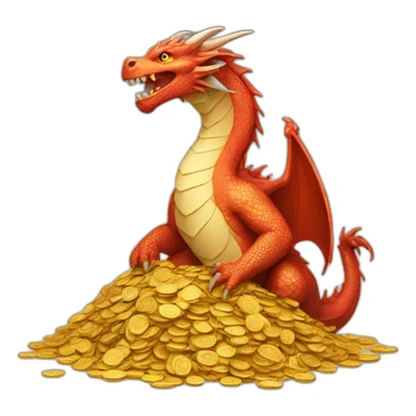 dragon on its hoard sticker