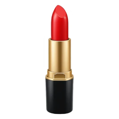 lipstick emoji, with black casing sticker