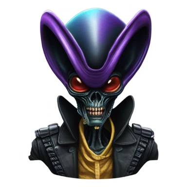 Alien xenomorph with Pimp Hat sticker