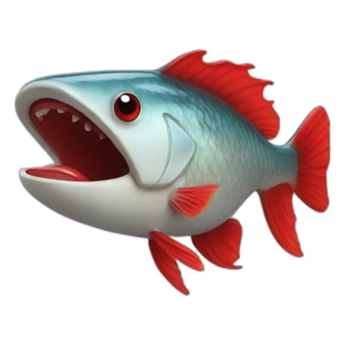 Fish with huge red lips  sticker
