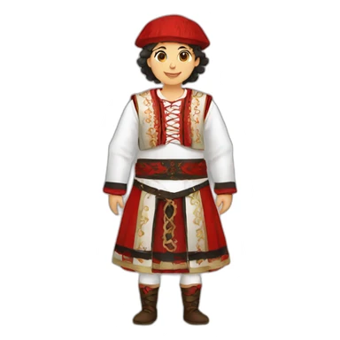 Albanian traditional costumes sticker