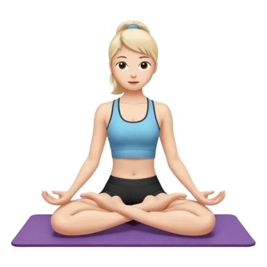 girl doing pilates on mat sticker