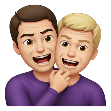 guy strangling angry laughing sticker