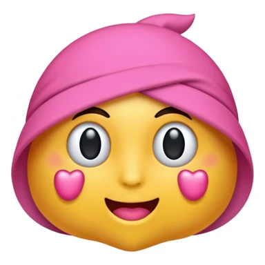 Um emoji de um laço rosa sticker