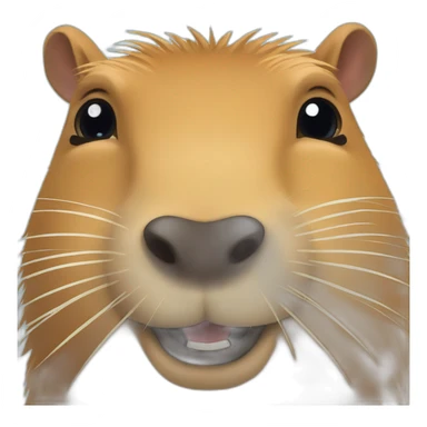 Capybara smiling sticker