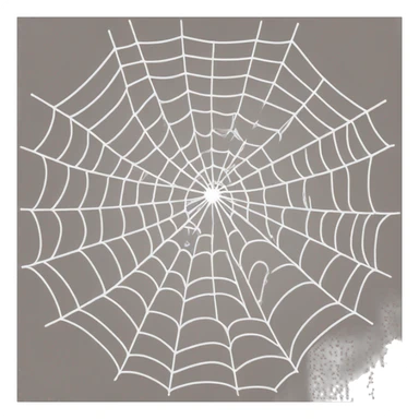 White spiderweb sticker