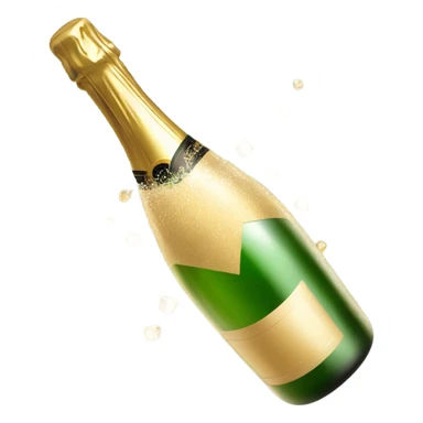 Bottle of champagne for 2025 sticker