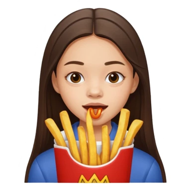 olivia rodrigo munching fries sticker