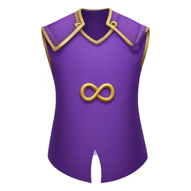 purple tabard with infinity symbol sticker