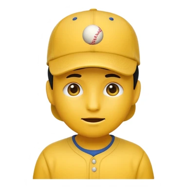 an emoji with no face with a baseball cap on sticker