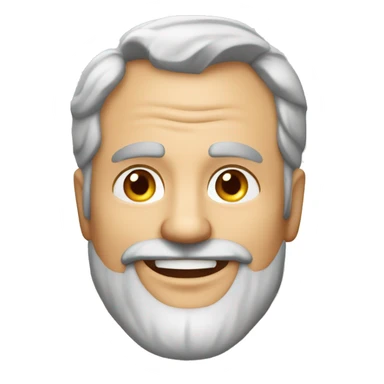 mid 50s dad, grinning, muscular, with beard, grey hair, portrait, t shirt sticker