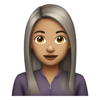 Lightskin female with straight hair  sticker