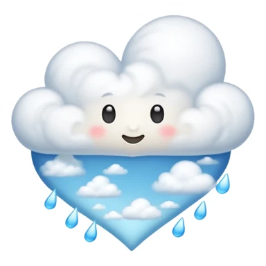 weather themed heart sticker