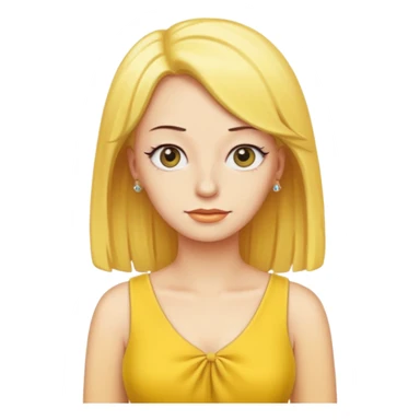 Simpson women with yellow hair and yellow dress sticker