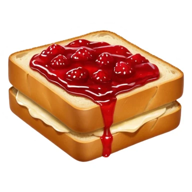 bread with strawberry jam sticker