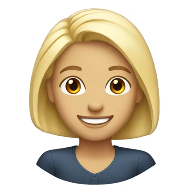 smiling woman’s with blonde hair sticker