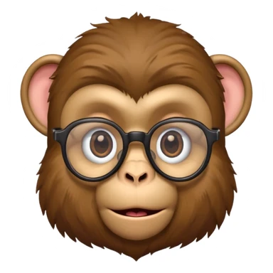 monkey nerd cute sticker