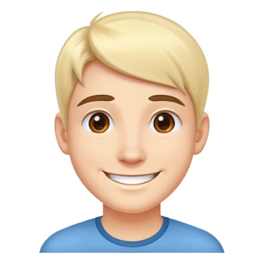 friendly person avatar with a smile sticker