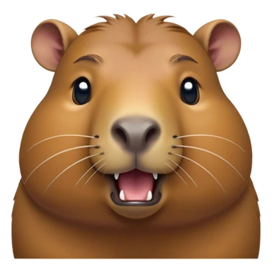 Cinematic Comical Capybara Portrait Emoji, Head tilted dramatically with an exaggeratedly shocked expression, featuring a robust, rotund build and a distinct capybara head with a broad snout and small ears, with wide, comically expressive eyes full of humorous disbelief, Simplified yet hilariously expressive features, highly detailed, glowing with a slightly sassy natural glow, high shine, dramatic yet playful, stylized with an air of quirky charm, soft glowing outline, capturing the essence of a meme-worthy capybara that looks ready to side-eye its way into viral fame! sticker
