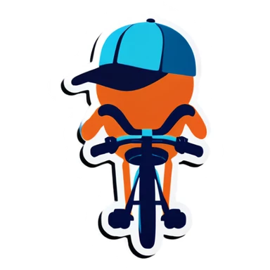Bike with a hat sticker