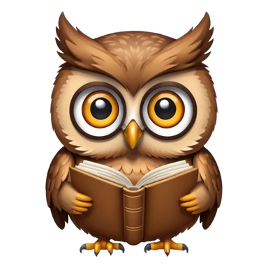Owl with book sticker
