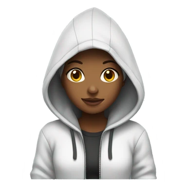 Girl wearing hoodies  sticker